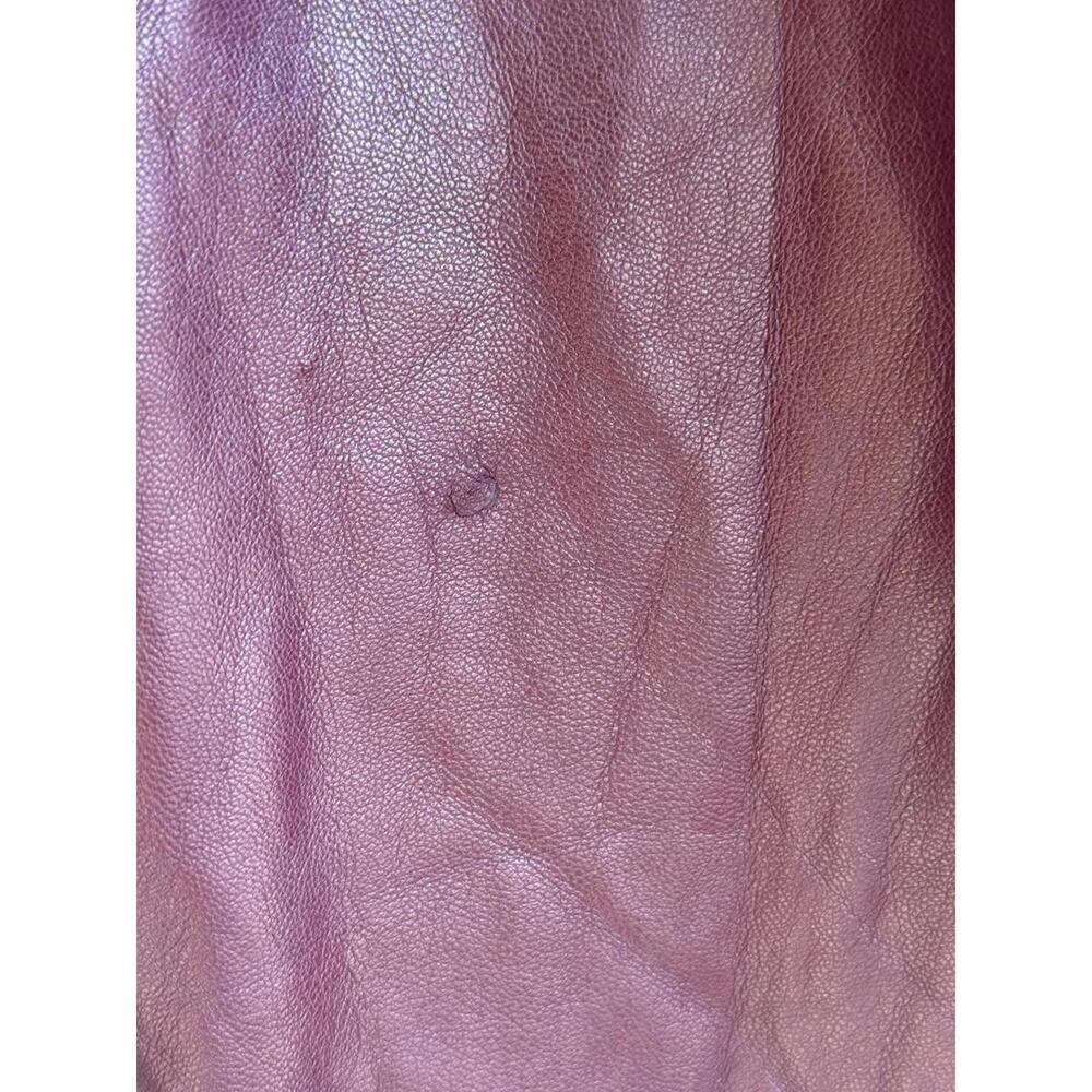 Natori Purple Vegan Leather Joggers Size XL with Minor Creasing - Picture 8 of 8